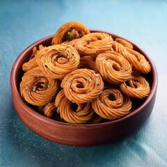 Butter murukku. also known as benne murukku or venna chakli