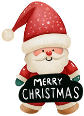 christmas card with santa claus