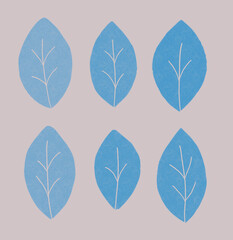 レトロな葉っぱの背景イラスト1