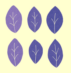 レトロな葉っぱの背景イラスト6