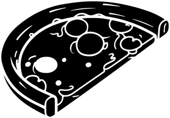 pizza illustration food silhouette box logo slice icon delivery outline fast restaurant italian dinner pizzeria package meal lunch pepperoni shape or vector graphic background