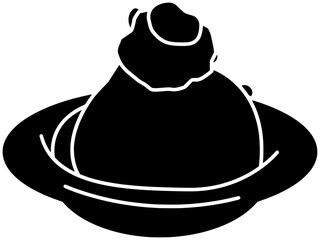 sundae illustration summer silhouette ice logo food icon dessert outline sweet cream vanilla snack chocolate cold scoop frozen flavor shape with vector graphic background