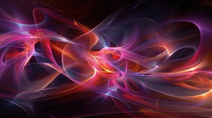 Obraz premium Vibrant Abstract Light Wave Patterns