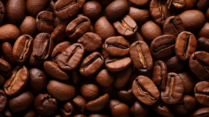 Roasted coffee beans background