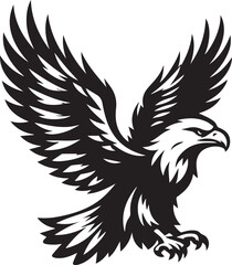 Bald eagle black drawing silhouette design