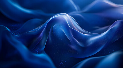 Obraz premium Abstract 3D Background, Blue Waves, Smooth Surface