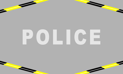Background With Warning Safety Police Line. Simple style background justice, prohibition, danger