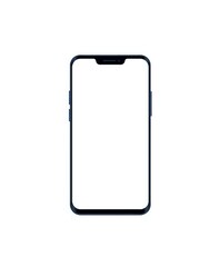 Modern Black Smartphone with Camera Portrait Orientation