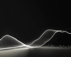 minimalist and sleek digital rendering of an upward-trending graph 