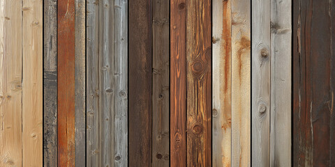 Fototapeta premium Background of wooden planks showing knots and grain