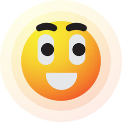 Smile Sun Emoji, Happy Sun Emotion Emoticon Icon Illustration