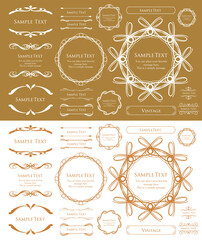 クリスマスのフレームデザインセット