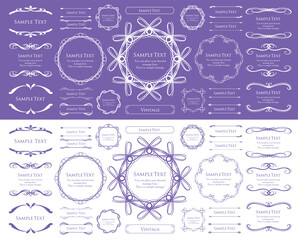 クリスマスのフレームデザインセット