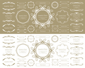 クリスマスのフレームデザインセット