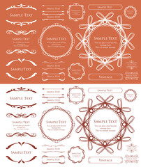 クリスマスのフレームデザインセット