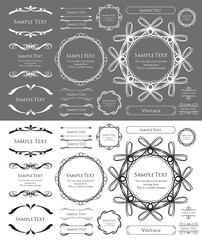 クリスマスのフレームデザインセット