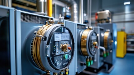 Obraz premium Industrial Machinery and Control Panels
