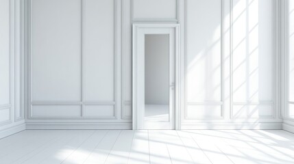 Minimalist White Room Interior Design