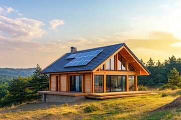 Obraz premium luxury eco conscious house wood