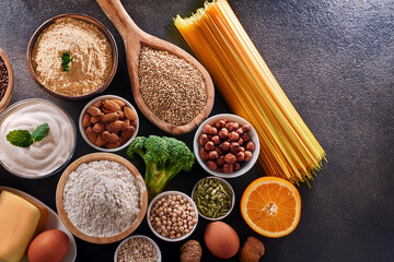 alimentos prohibidos con tacc gluten, concepto de buena alimentacion, celiaco celiaquia prevencion