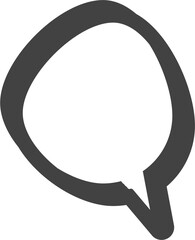 chat message speech bubble outline black