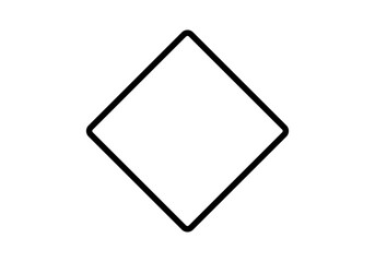 Icono negro de rombo o cuadrado