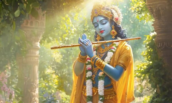 Krishna Janmashtami Gopal Kala Indian Festival Background