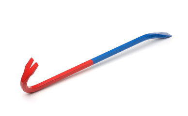Red and blue wrecking crowbar