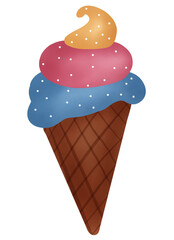 ice cream cone rainbow 