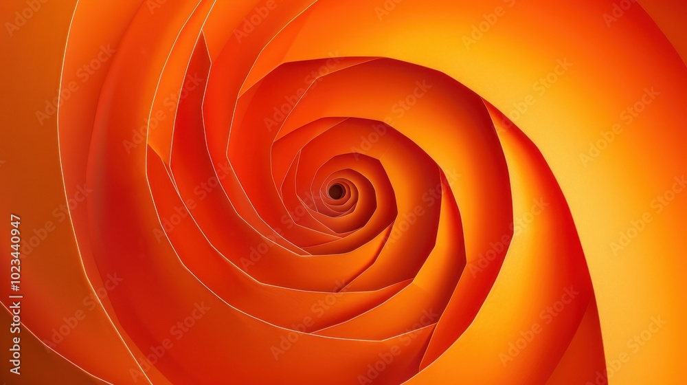 Canvas Prints Swirling Orange Rose Petals Abstract Background