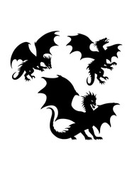 dragon monster animal silhouette