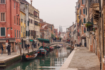 Canals are one of the main attractions of Venice, Italy. Travel photo