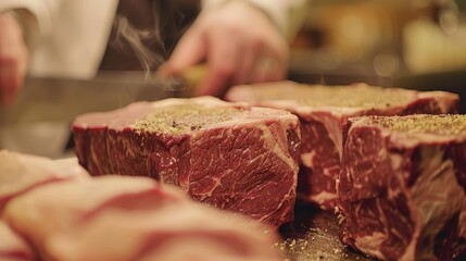 Premium beef cuts Talk about the craftsmanship and expertise required to provide quality meat for steak lovers.