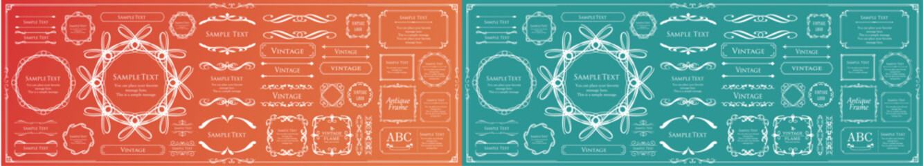 クリスマスのフレームデザイン