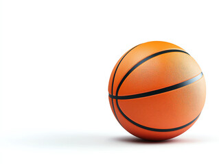 basketball on white, AI generated