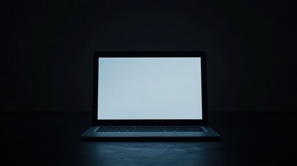 Over shoulder view of white blank empty mockup laptop screen for advertising. Indian adult male student having virtual meeting, training online call, educational webinar, chatting or working at home