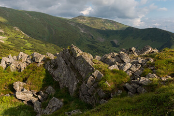 Chornohora is the highest massif of the Carpathians in Ukraine. Carpathian mountain landscape, mountain content for wallpapers and pictures. The beauty of mountains, nature and the Earth.