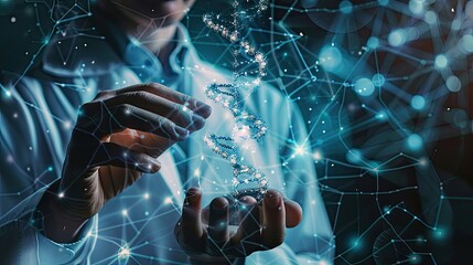 Write about the impact of personalized medicine on individualized treatment plans through visual representations of genetic testing and targeted therapies.