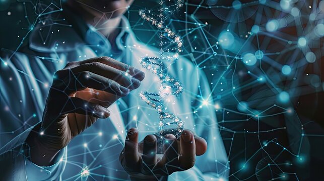 Write about the impact of personalized medicine on individualized treatment plans through visual representations of genetic testing and targeted therapies.