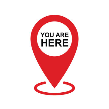 you are here sign icon mark location pointer pin. marker and pointer icon. Iocation indicator. location map icon, vector icon. red location pin marker symbol vector