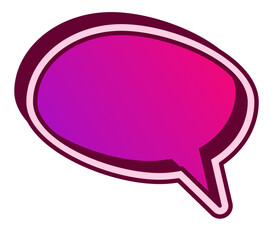 chat message speech bubble gradient color