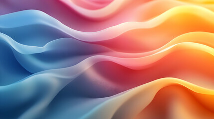 Obraz premium Abstract Background with Smooth Wavy Lines in Cool Colors