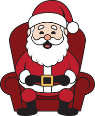 Happy Santa Claus cartoon character illustration