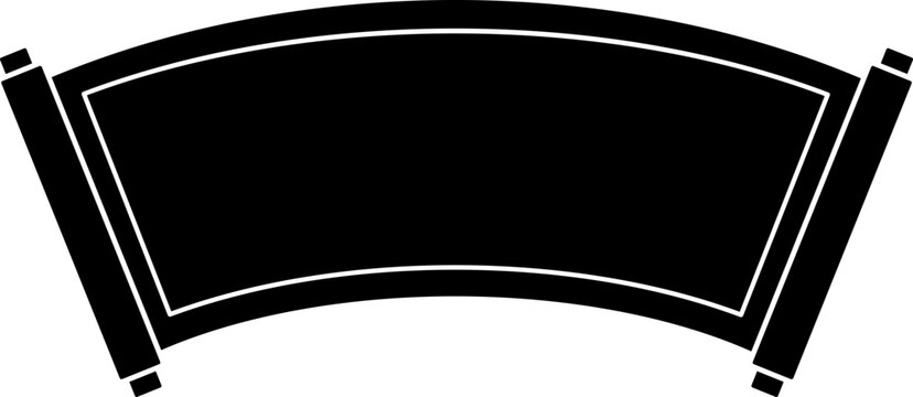 Chinese New Year blank scroll silhouette vector.
Chinese lunar year blank scroll silhouette isolated svg.
