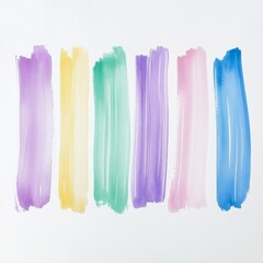 Naklejka premium Soft Neutral Pastel Watercolor Stains on a Clean White Background