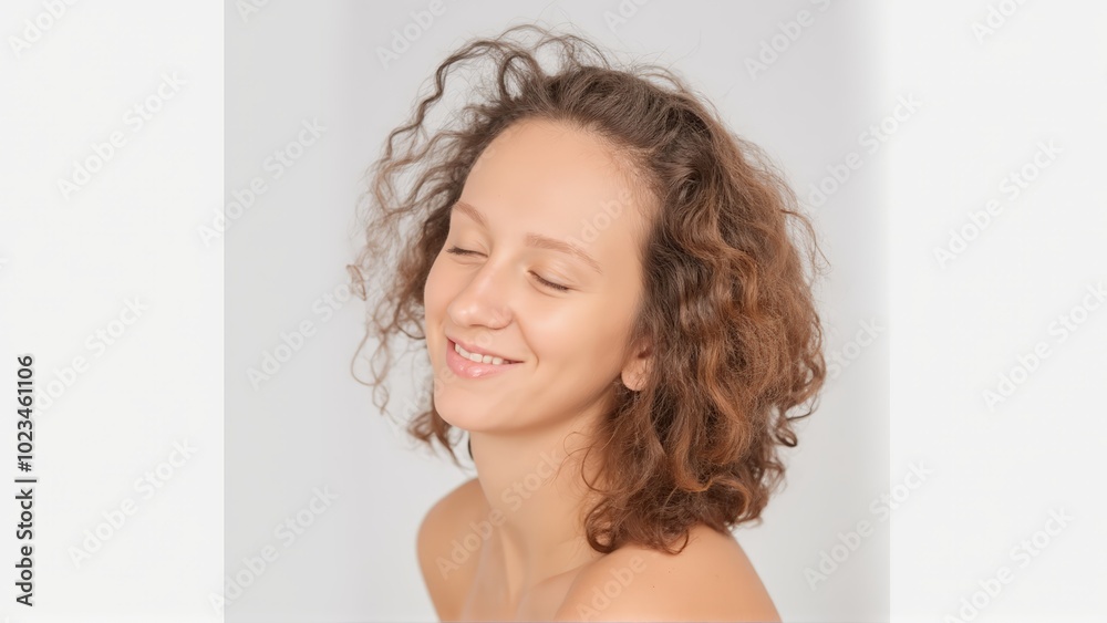 Canvas Prints portrait of a woman in shower