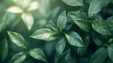 Obraz premium Green Leaf Macro Photography: Nature's Detail