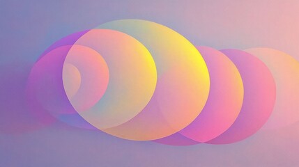 Obraz premium Abstract pastel shapes overlapping, creating a soft, ethereal effect.