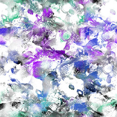 watercolor Shibori pattern, tie dye allover, textile, Shibori allover, dye pattern, watercolour pattern,design Abstract Print, Shibori print