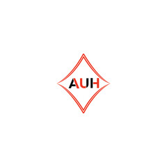 connect AUH letters logo design vector template